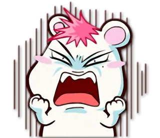 😤 enojado, dibujos animados, lindo, personaje, animación, molesto, meme whatsapp sticker