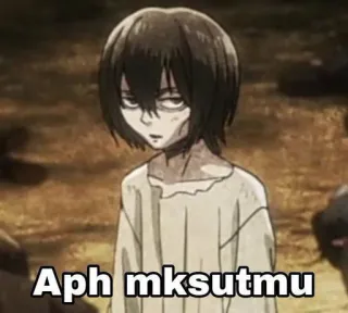 😭 Aph mksutmu anime, girl, tired, expression, character, manga whatsapp sticker