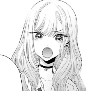 ❤️ Anime, Manga, Fille, Dessin animé, Portrait, Oeuvre d'art whatsapp sticker