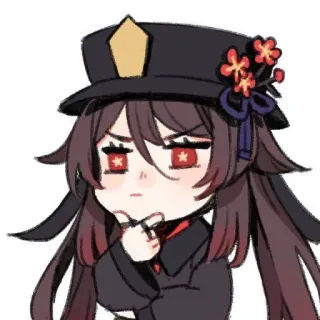 👻 Hu Tao Genshin Impact 胡桃, 原神, 动漫, 游戏, 角色, Q版 telegram sticker
