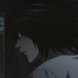 🌟 L Death Note L Lawliet, Death Note, anime, detective telegram sticker