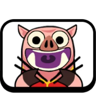 😑 Chevaucheur de cochon, Clash Royale, Dessin animé, Personnage, Cochon whatsapp sticker