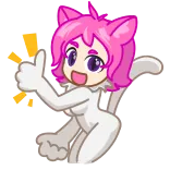 👍 猫耳娘, アニメ, いいね, かわいい, カワイイ, ステッカー whatsapp sticker