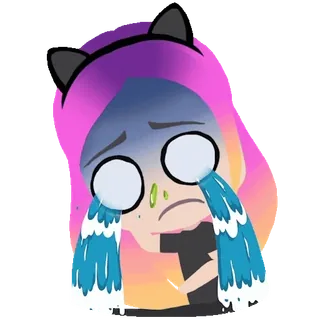 😰 crying, sad, tears, cartoon, emoji, character, emoticon telegram sticker