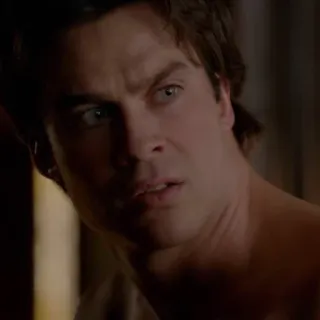 😕 Damon Salvatore The Vampire Diaries tv show, vampire, actor, portrait telegram sticker