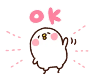 👍 ok ok, goedkeuring, schattig, cartoon, akkoord telegram sticker