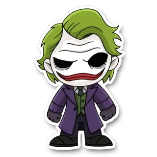 🃏 Joker cartoon, villain, DC Comics, Joker telegram sticker