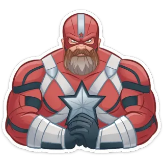 😤 Red Guardian Marvel, Superhéroe, Cómic, Red Guardian, Personaje, Vengadores telegram sticker