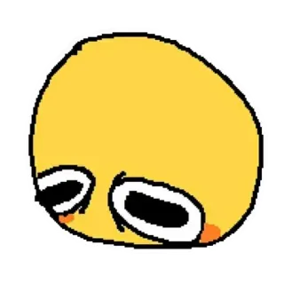 🥺 Emoji, Visage, Triste, Dessin animé, Jaune telegram sticker