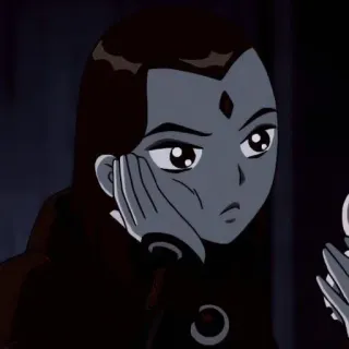 😶 Raven Teen Titans Raven, Teen Titans, cartone animato, animato telegram sticker