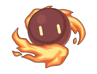 🔥 fire, flame, orb, elemental, cartoon, heat telegram sticker