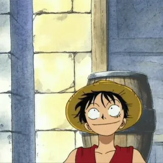 👒 Monkey D. Luffy One Piece Anime, One Piece, Luffy, Monkey D. Luffy, Pirat, Słomkowy kapelusz telegram sticker