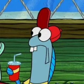 🍔 Bubble Bass SpongeBob SquarePants dessin animé, poisson, Bob l'éponge, Bubble Bass, Nickelodeon, animé telegram sticker