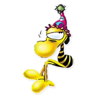 🎂 Desenho animado, Personagem, Adesivo, Amarelo, Mascote, Animado telegram sticker