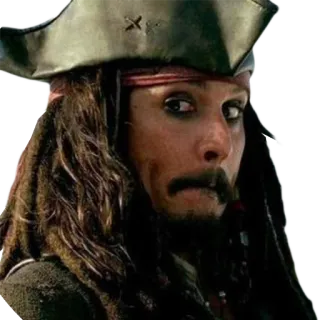 😉 Jack Sparrow Pirates of the Caribbean pirate, character, movie, captain, sparrow, johnny depp telegram sticker
