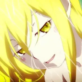 🧿 Shinobu Oshino Monogatari Anime, Vampir, Shinobu Oshino, Monogatari, blond, Charakter telegram sticker