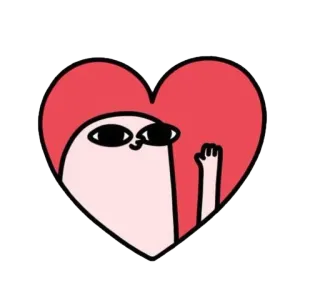 💋 หัวใจ, การ์ตูน, ความรัก, หยด, ทักทาย telegram sticker