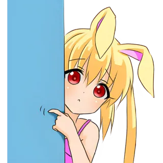 😯 Anime, Manga, Kreskówka, Kawaii, Słodkie, Postać, Dziewczyna, Królik telegram sticker
