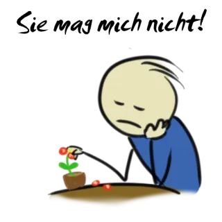 💔 Saddddd :/ traurig, melancholisch, strichmännchen, deprimiert, verärgert, emotion, einsam whatsapp sticker