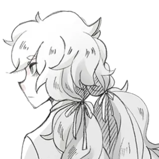 😒 Anime, Manga, Personnage, Portrait, Croquis telegram sticker