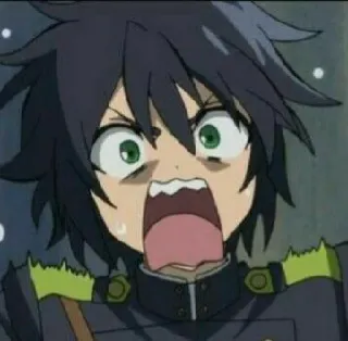 💿 anime, angry, surprised, shocked, expression, cartoon telegram sticker