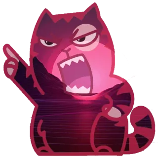 😡 gatto, arrabbiato, cartone animato, animale, felino telegram sticker