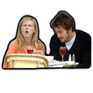😲 people, dinner, wine, table, restaurant whatsapp sticker