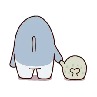 🙂 漫画, 可愛い, キャラクター, ブロブ, 動物, アザラシ telegram sticker