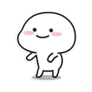 ☁ süß, Cartoon, kawaii, Blob, Figur, lächelnd telegram sticker