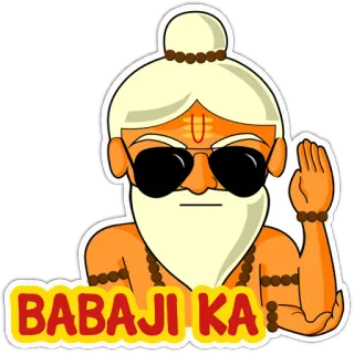 🖕 BABAJI KA babaji, hindu, indisch, aufkleber, cartoon, weise, spirituell telegram sticker