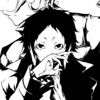 🖤 Akutagawa Ryuunosuke Bungou Stray Dogs anime, manga, character, portrait telegram sticker