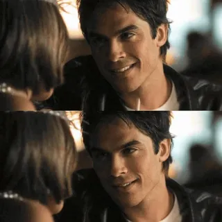 😄 Damon Salvatore The Vampire Diaries vampiro, Ian Somerhalder, serie de TV, romance, sobrenatural telegram sticker