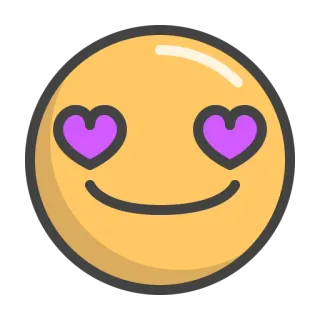 😍 Emoji, Amour, Coeur dans les yeux, Sourire, Joyeux, Affection telegram sticker