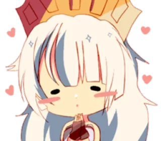 🏩 anime, kawaii, cute, hearts, girl, princess whatsapp sticker