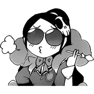 ✳️ pegatina, dibujos animados, personaje, gafas de sol, manga, ilustración telegram sticker