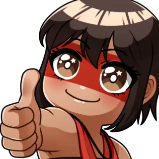 👍 Cartoon, Daumen hoch, Positiv, Zustimmung, Niedlich, Sticker telegram sticker