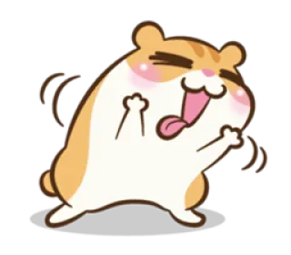 😄 仓鼠, 可爱, 开心, 动物, 卡通, 快乐, 宠物, 啮齿动物 telegram sticker