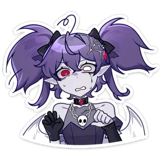 ⭐ 애니메이션, 스티커, 귀여운, 만화, 보라색, 뱀파이어 telegram sticker