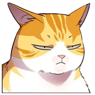 😑 kucing, ekspresi, hewan, kucing, imut, stiker telegram sticker