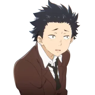 😅 Shoya Ishida A Silent Voice anime, shoya, silent voice, character, boy, manga telegram sticker