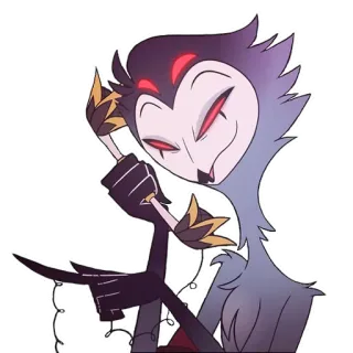 😉 Stolas Helluva Boss burung hantu, iblis, pangeran, kartun, anime telegram sticker
