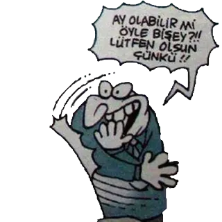 😊 AY OLABİLİR Mİ ÖYLE BİŞEY?!! LÜTFEN OLSUN ÇÜNKÜ !! 만화, 표정, 코믹, 캐릭터 telegram sticker