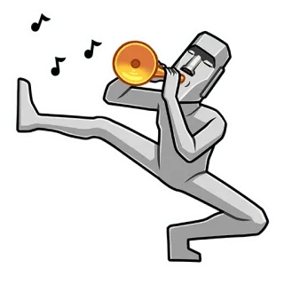 Моаи Стоун :: @stickroom telegram stickers