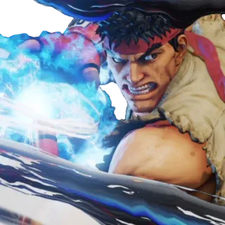 🎱 Ryu Street Fighter ryu, street fighter, kampfspiel, hadoken, videospiel, charakter, kämpfer telegram sticker