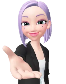 🤝 Avatar, Desenho animado, Mulher, Saudação, Amigável, 3D telegram sticker