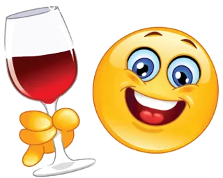 🍷 wine, glass, emoji, celebration, drink, alcohol whatsapp sticker