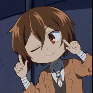 🕴 Anime, Manga, Chibi, Zwinkern, Süß, Charakter whatsapp sticker