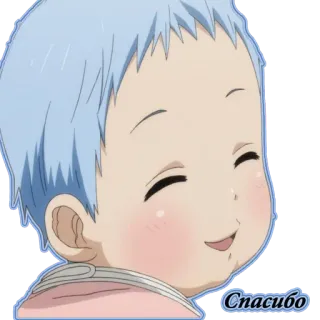 😊 Спасибо baby, anime, cute, smile telegram sticker