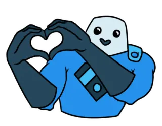 😙 Dessin animé, Coeur, Personnage, Amour, Autocollant whatsapp sticker