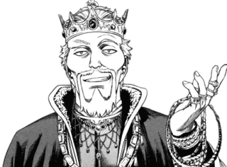 👑 król, korona, królewski, manga, anime telegram sticker